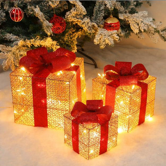 3pcs set lighted gift box | - Elegant Households KE