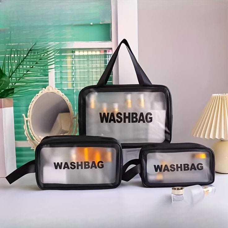 3pcs wash bag pouch | - Elegant Households KE