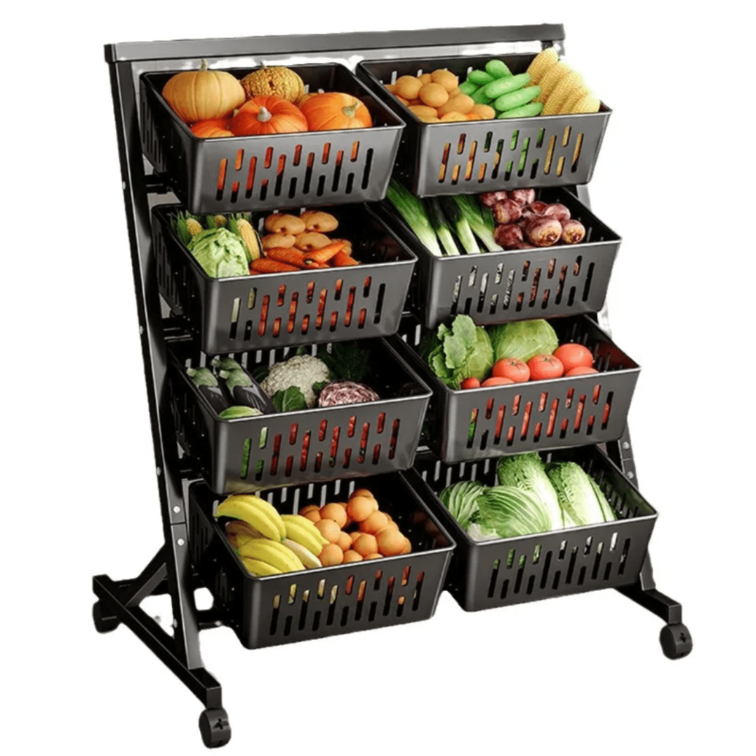 4 Layer Kitchen Vegetable basket rack | - Elegant Households KE
