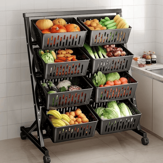 4 Layer Kitchen Vegetable basket rack | - Elegant Households KE