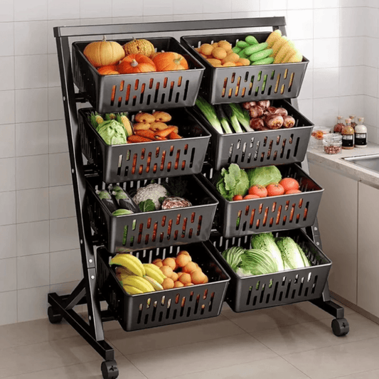 4 Layer Kitchen Vegetable Basket Storage Rack | - Elegant Households KE