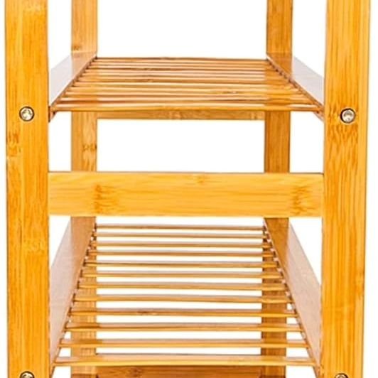 4 Layer Natural Bamboo Shoe Rack | - Elegant Households KE