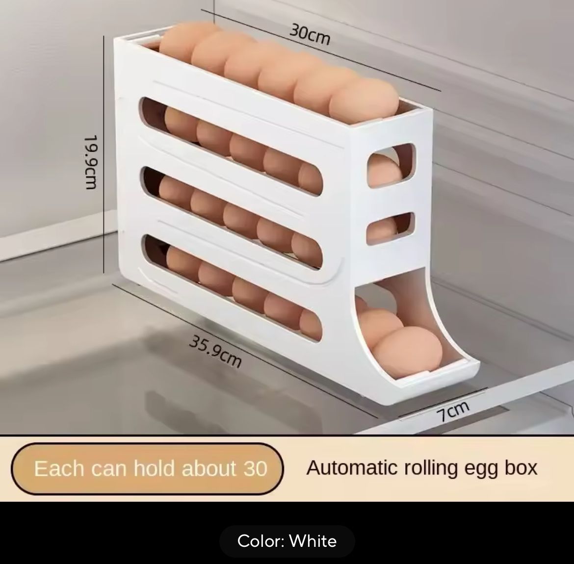4 layer Rolling egg dispenser | - Elegant Households KE