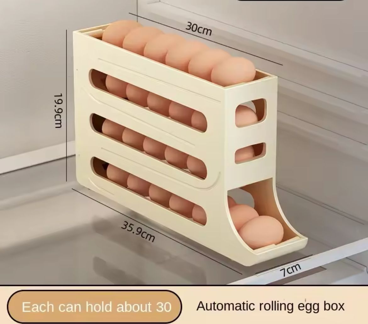 4 layer Rolling egg dispenser | - Elegant Households KE