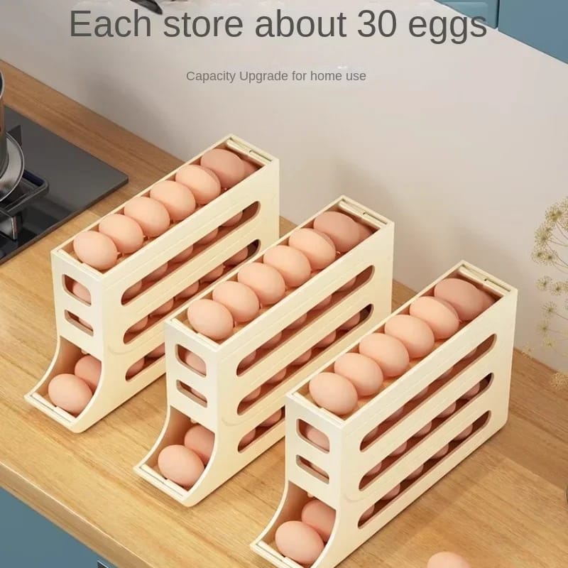 4 layer Rolling egg holder/dispenser | - Elegant Households KE