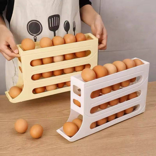 4 layer Rolling egg holder/dispenser | - Elegant Households KE