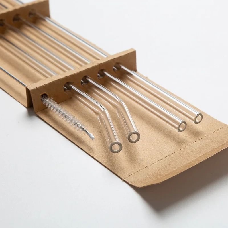 4 Pcs Reusable Glass Straws | - Elegant Households KE