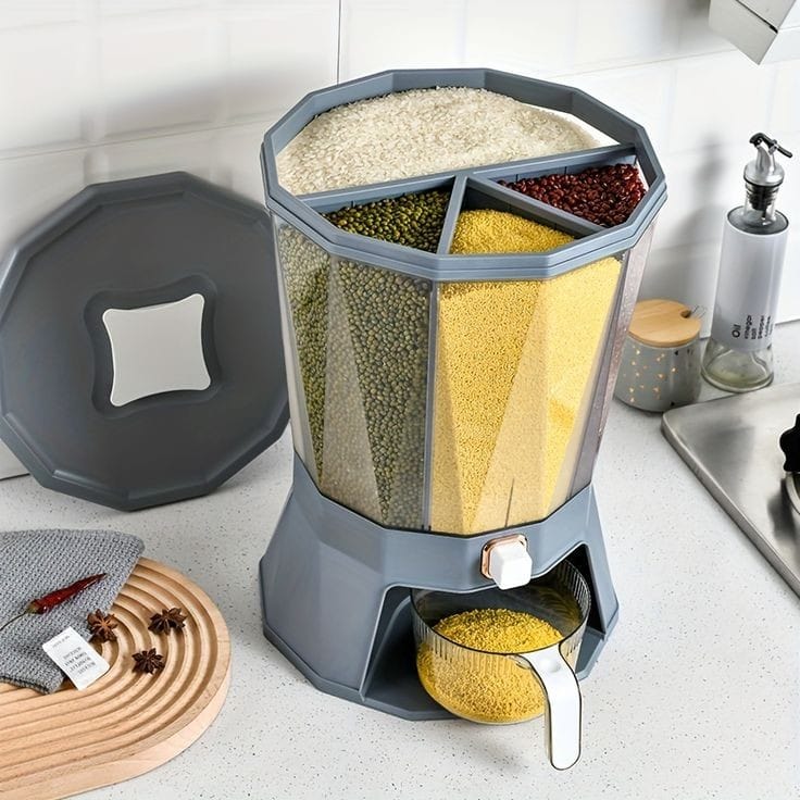4 Point Partitioned Cereal Container | - Elegant Households KE