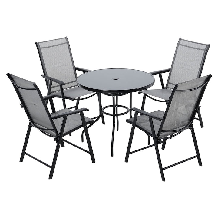 Dining Table - 4-Seater Foldable Outdoor & Balcony Furniture Set