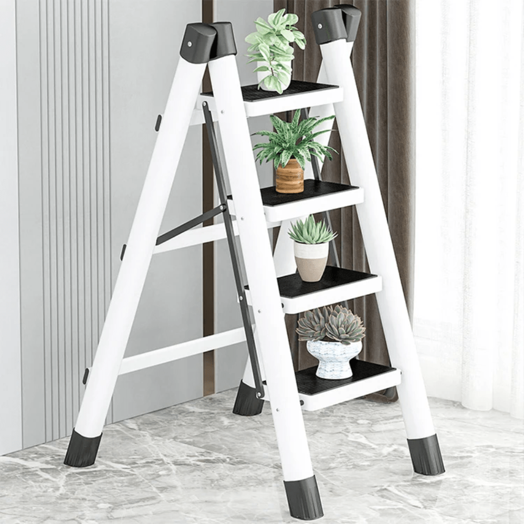 4 - Step Foldable Ladder | - Elegant Households KE