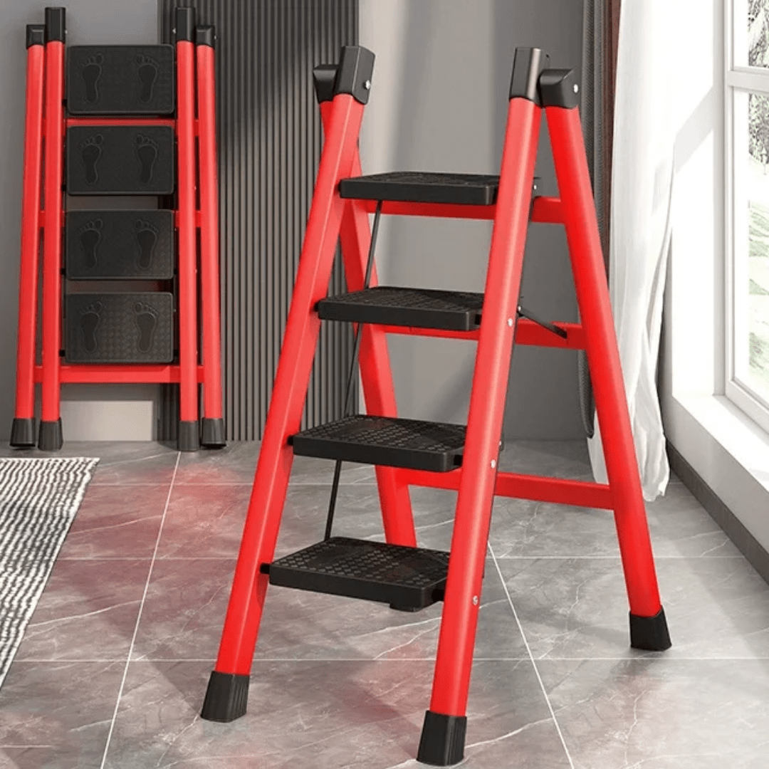 4 - Step Foldable Ladder | - Elegant Households KE