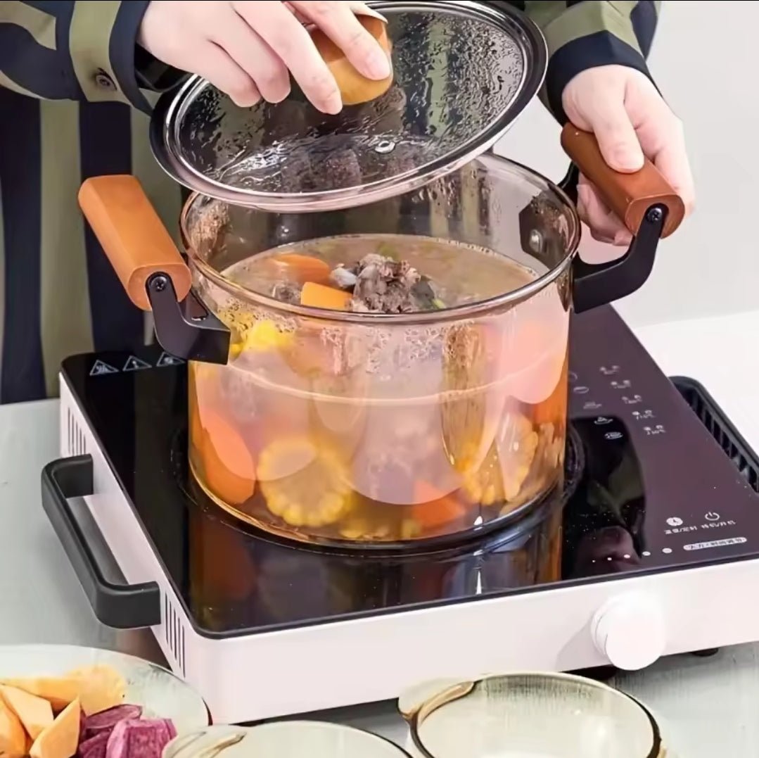 4.0 Glass Borosilicate cooking pot | - Elegant Households KE