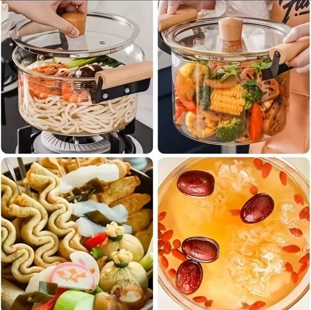 4.0 Glass Borosilicate cooking pot | - Elegant Households KE