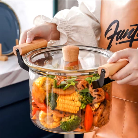4.0 Glass Borosilicate cooking pot | - Elegant Households KE