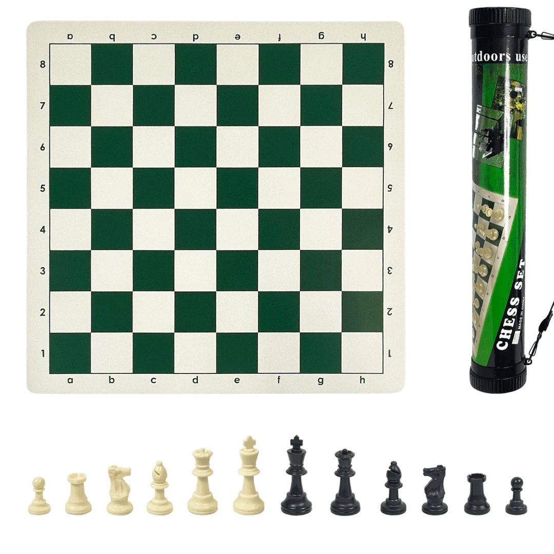 42cm Portable Chess Mat Game Set with Pieces | - Elegant Households KE