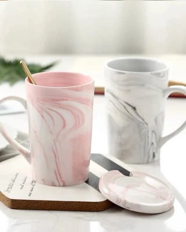 450ml Mable Color Porcelain Ceramic Mug | - Elegant Households KE