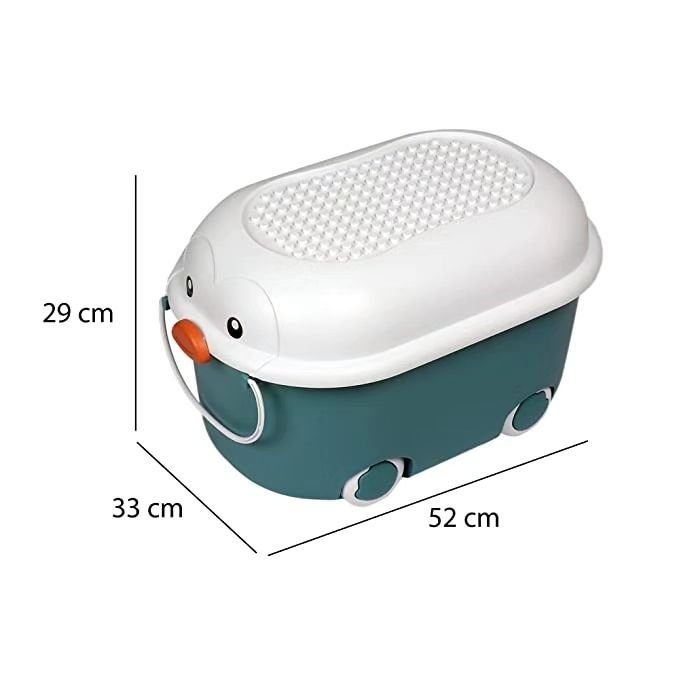 48L Wheeled Trolley Bucket Ideal for Storage of Toys | - Elegant Households KE