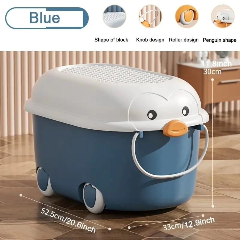 48L Wheeled Trolley Bucket Ideal for Storage of Toys | - Elegant Households KE