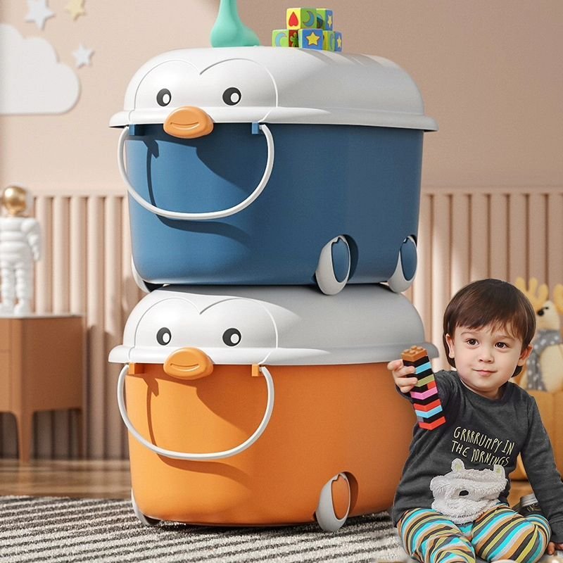 48L Wheeled Trolley Bucket Ideal for Storage of Toys | - Elegant Households KE