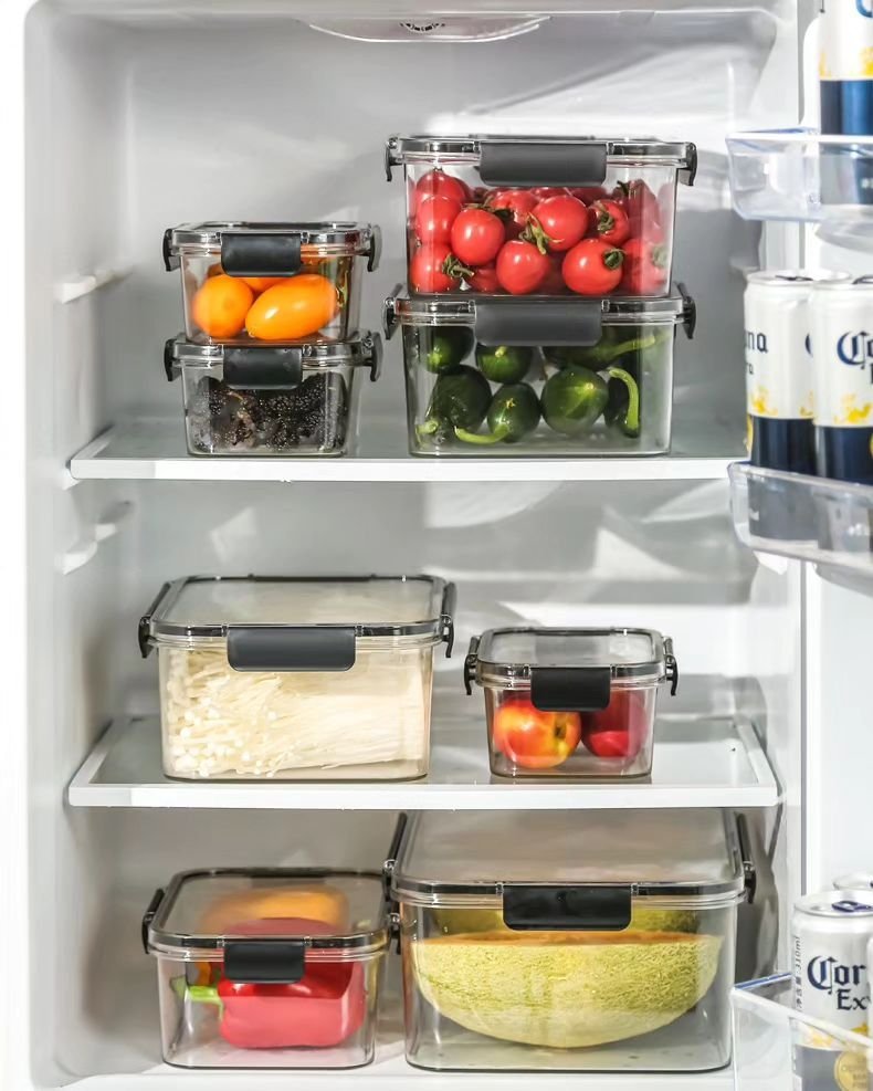 4pc Transparent Sealed Refrigerator Food Container | - Elegant Households KE