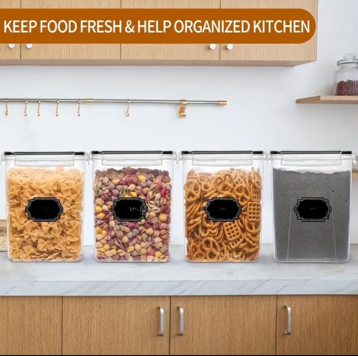 4pcs BPA - Free Airtight Food Storage Containers | - Elegant Households KE