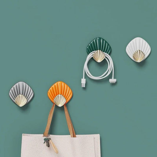 4pcs Creative Shell Shape Wall Hanging Hook | - Elegant Households KE