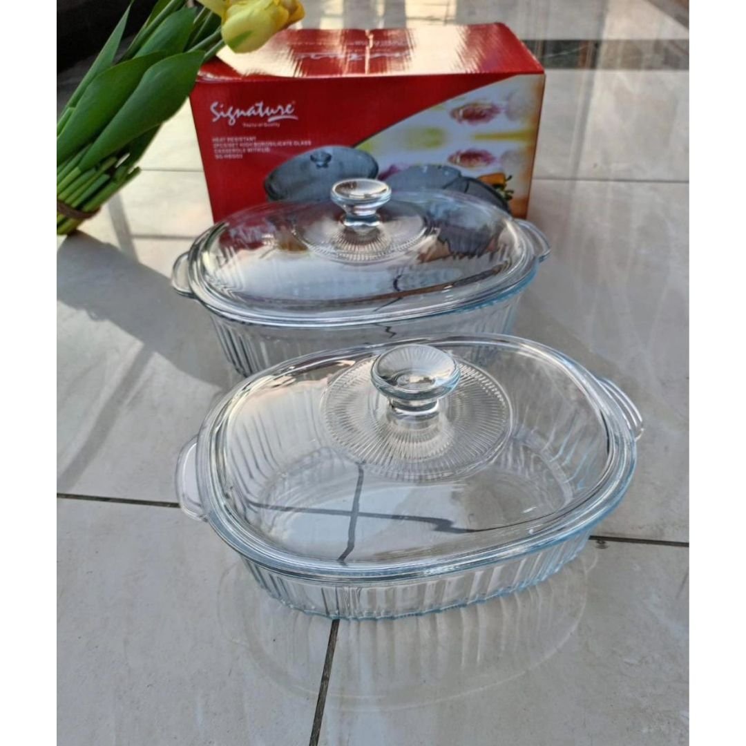 4pcs High Borosilicate Glass Storage Bowl with Lid | - Elegant Households KE