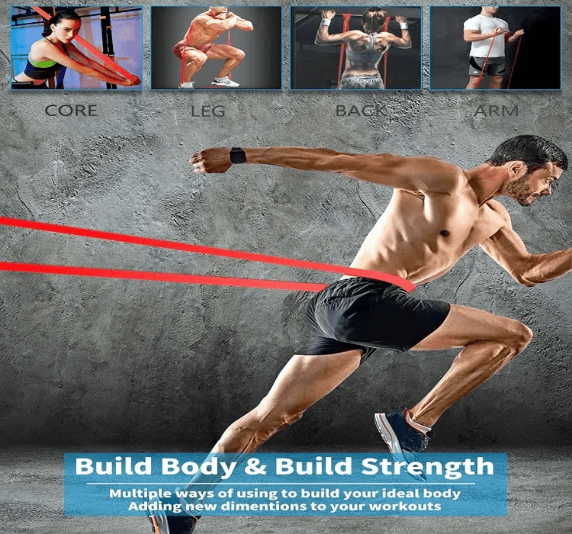 4pcs Resistance Loop, Latex Bands | - Elegant Households KE