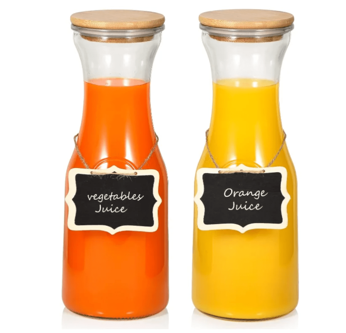 4pcs set Glass Carafe Pitchers | - Elegant Households KE