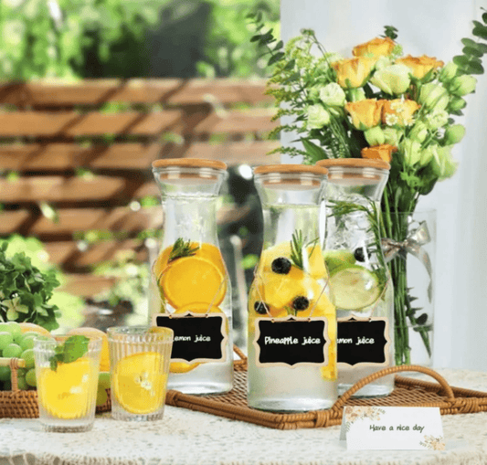 4pcs set Glass Carafe Pitchers | - Elegant Households KE