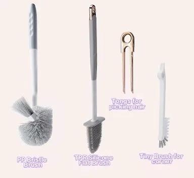 5 in 1 cleaning Toilet Brushes and Drying Holder  | - Elegant Households KE