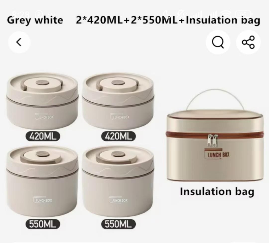 5 In 1 Lunch insulated set Combo | - Elegant Households KE