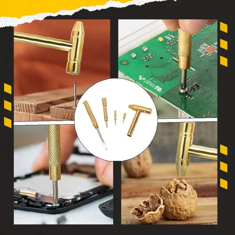 5 in 1 Multifunction Mini Hammer and Screwdriver Hand Tools Set | - Elegant Households KE