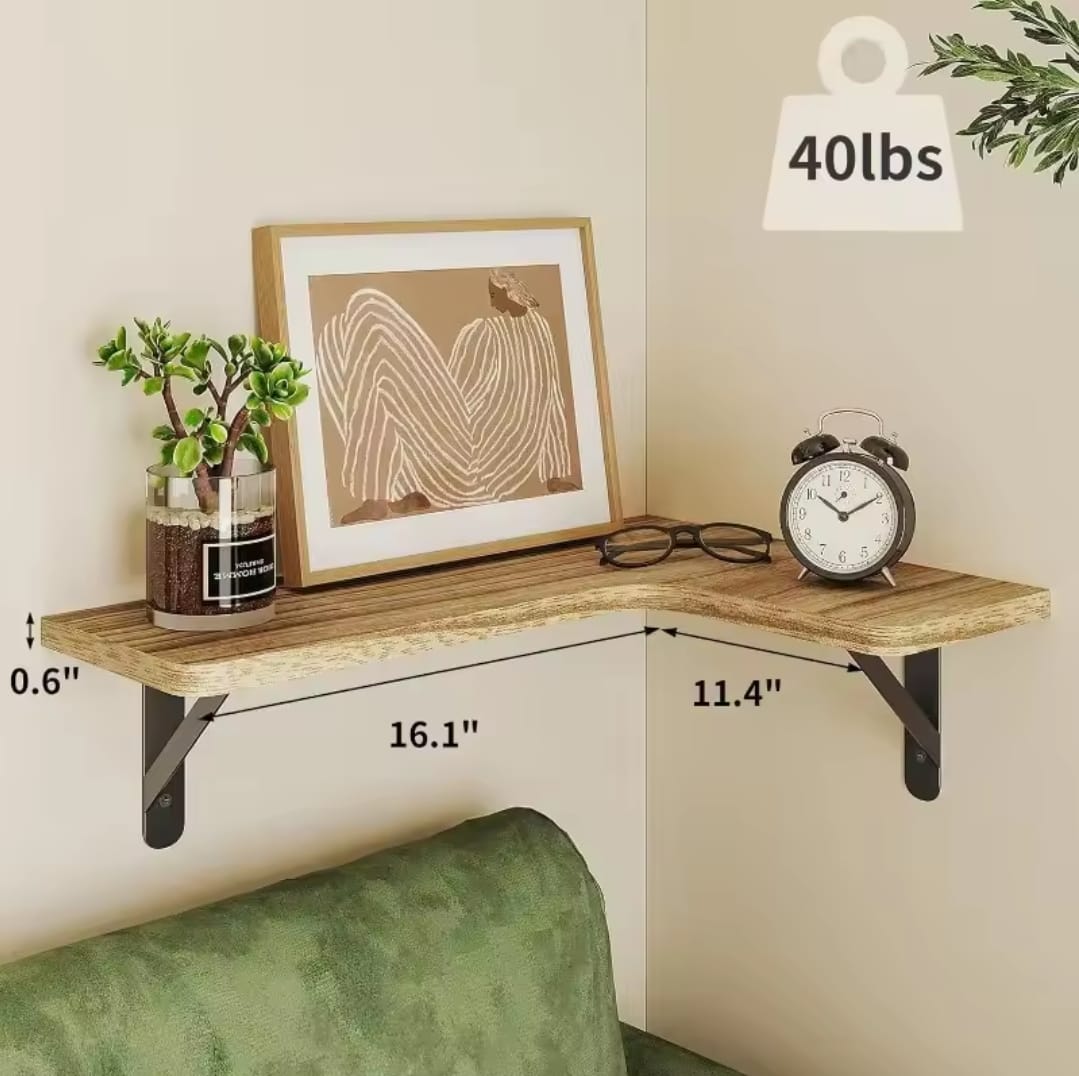 5 in 1 Rustic Wood Floating Shelves | - Elegant Households KE