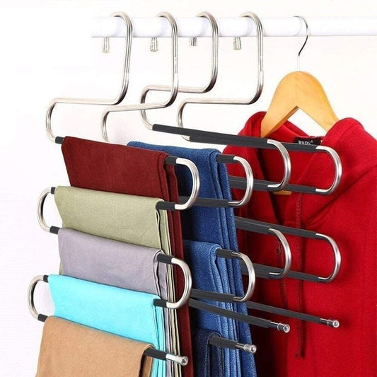 5 - layer anti - deformation Strong trouser hanger. | - Elegant Households KE