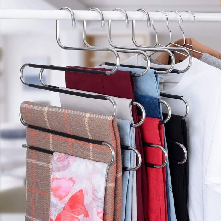 5 - layer anti - deformation Strong trouser hanger. | - Elegant Households KE