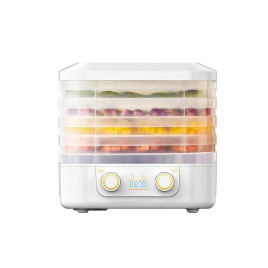 5 - Layer Food Dehydrator – Automatic Fruit, Meat & Vegetable Dryer Machine for Home Use (White & Blue) | - Elegant Households KE