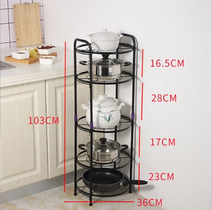 5 tier Multifunctional Pot Rack  | - Elegant Households KE