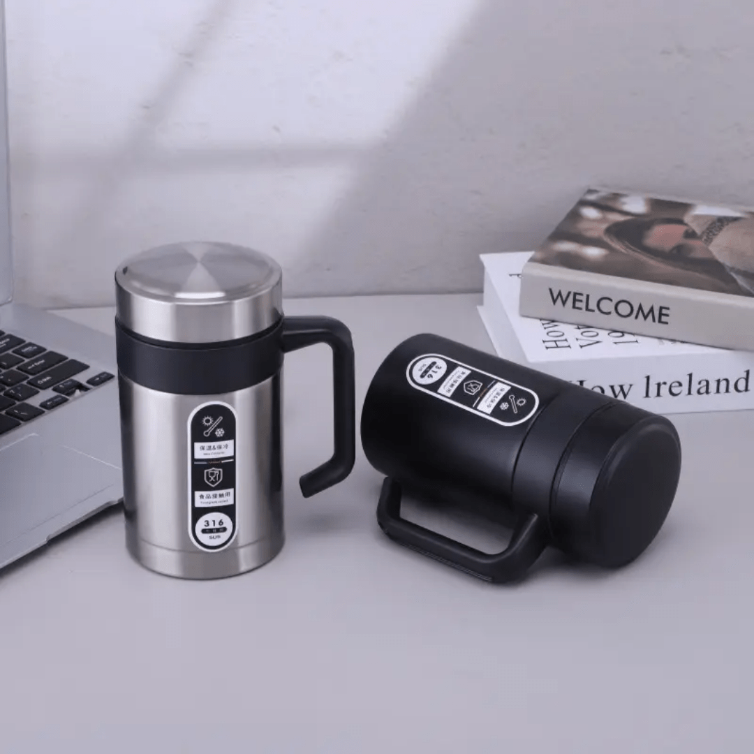 500ml Double Walled insulated drinking Mug Vacuum Cup | - Elegant Households KE