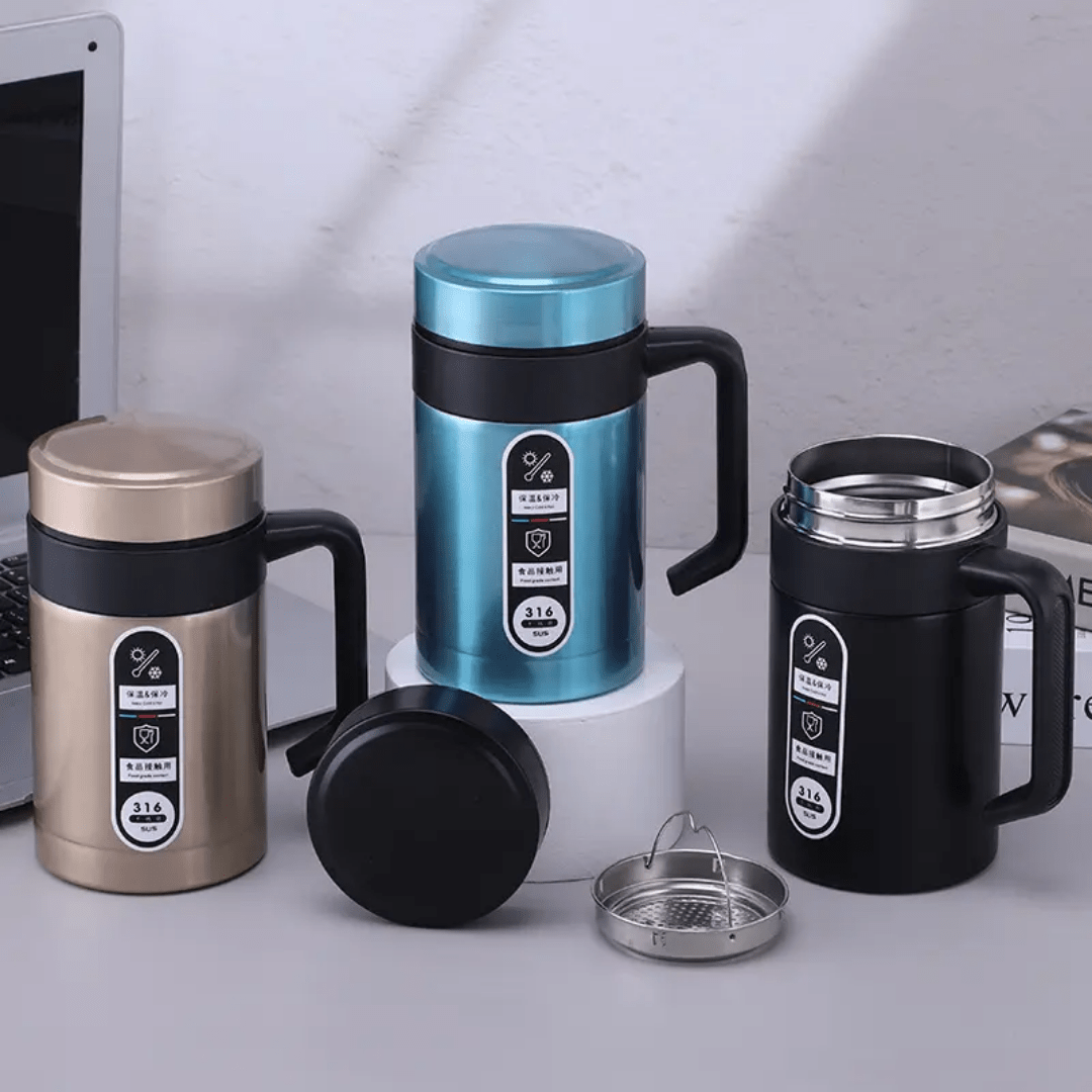 500ml Double Walled insulated drinking Mug Vacuum Cup | - Elegant Households KE