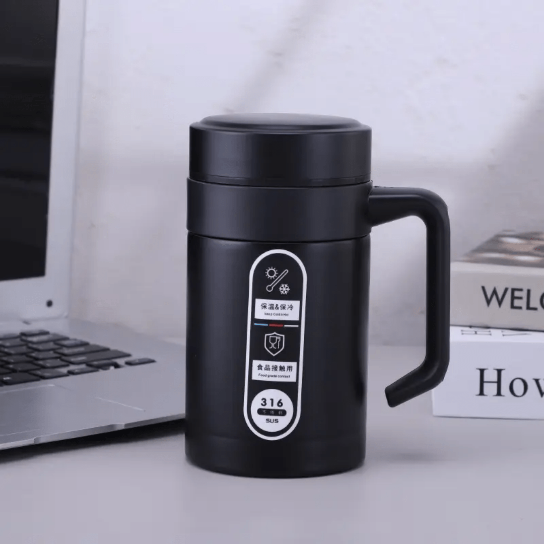 500ml Double Walled insulated drinking Mug Vacuum Cup | - Elegant Households KE