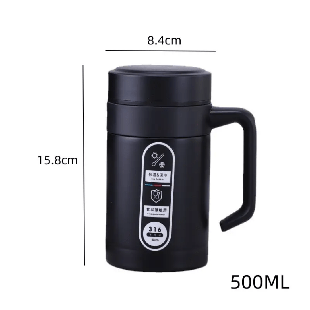 500ml Double Walled insulated drinking Mug Vacuum Cup | - Elegant Households KE