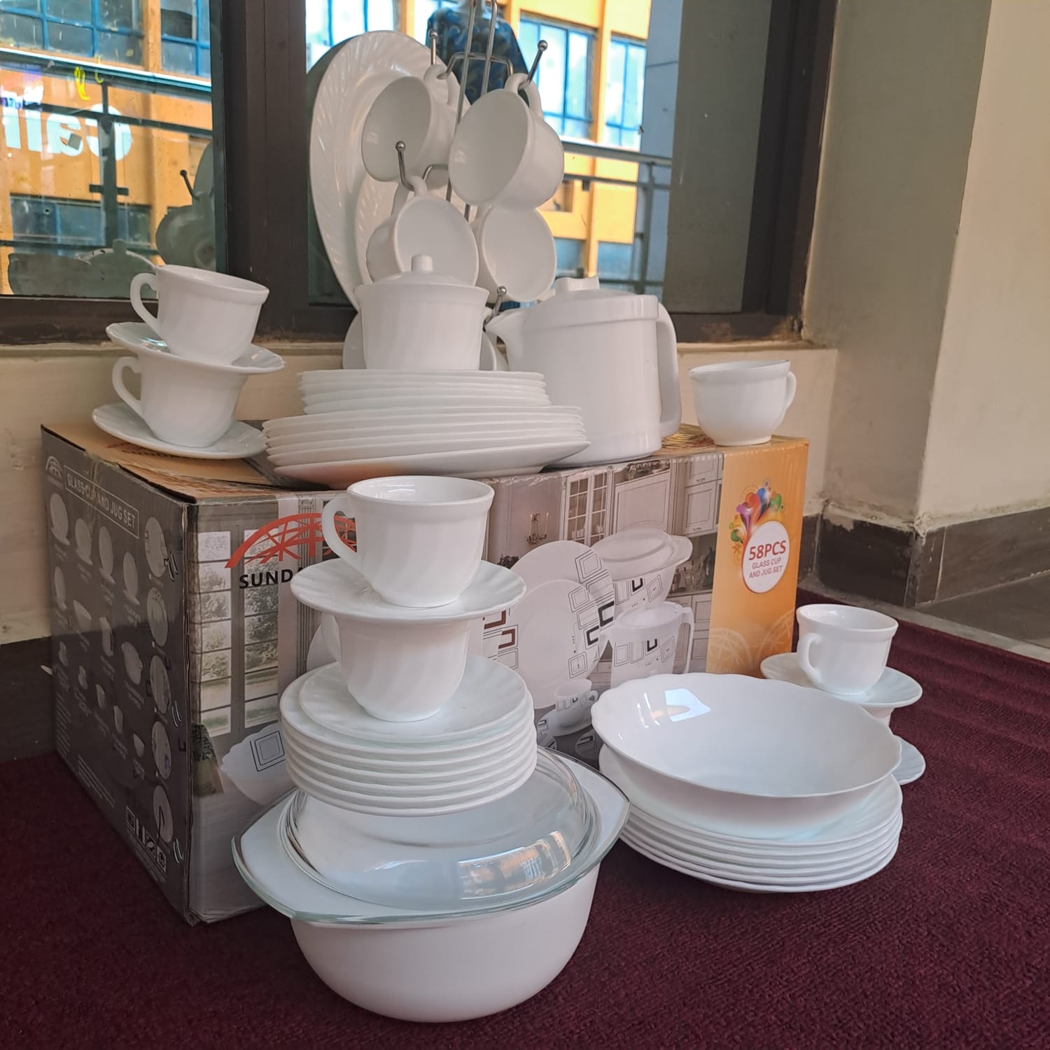 58pcs Ceramic Dinnerset | - Elegant Households KE