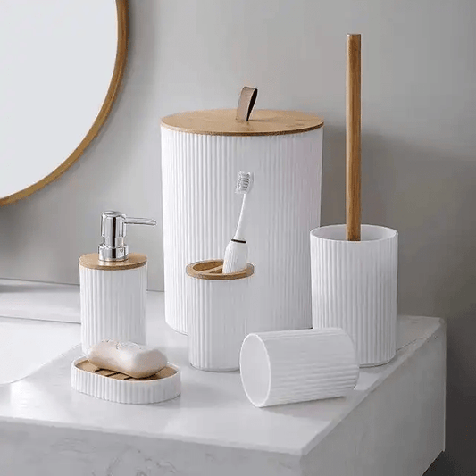 6 in 1 bathroom accessories set | - Elegant Households KE
