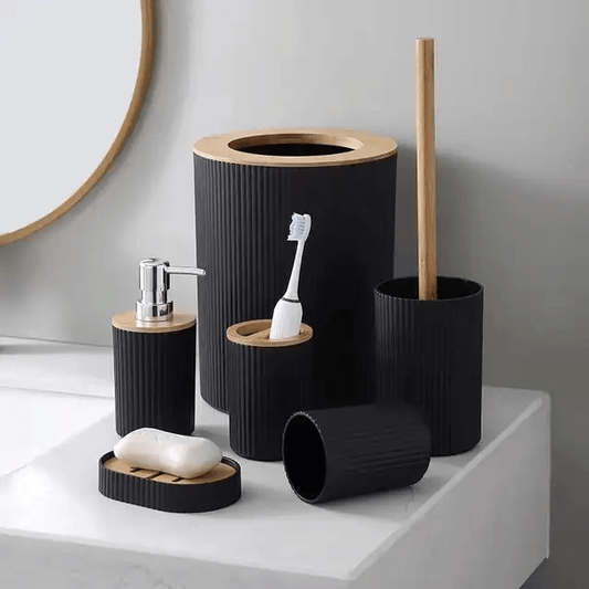 6 in 1 bathroom accessories set | - Elegant Households KE