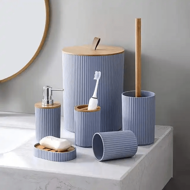 6 in 1 bathroom accessories set | - Elegant Households KE