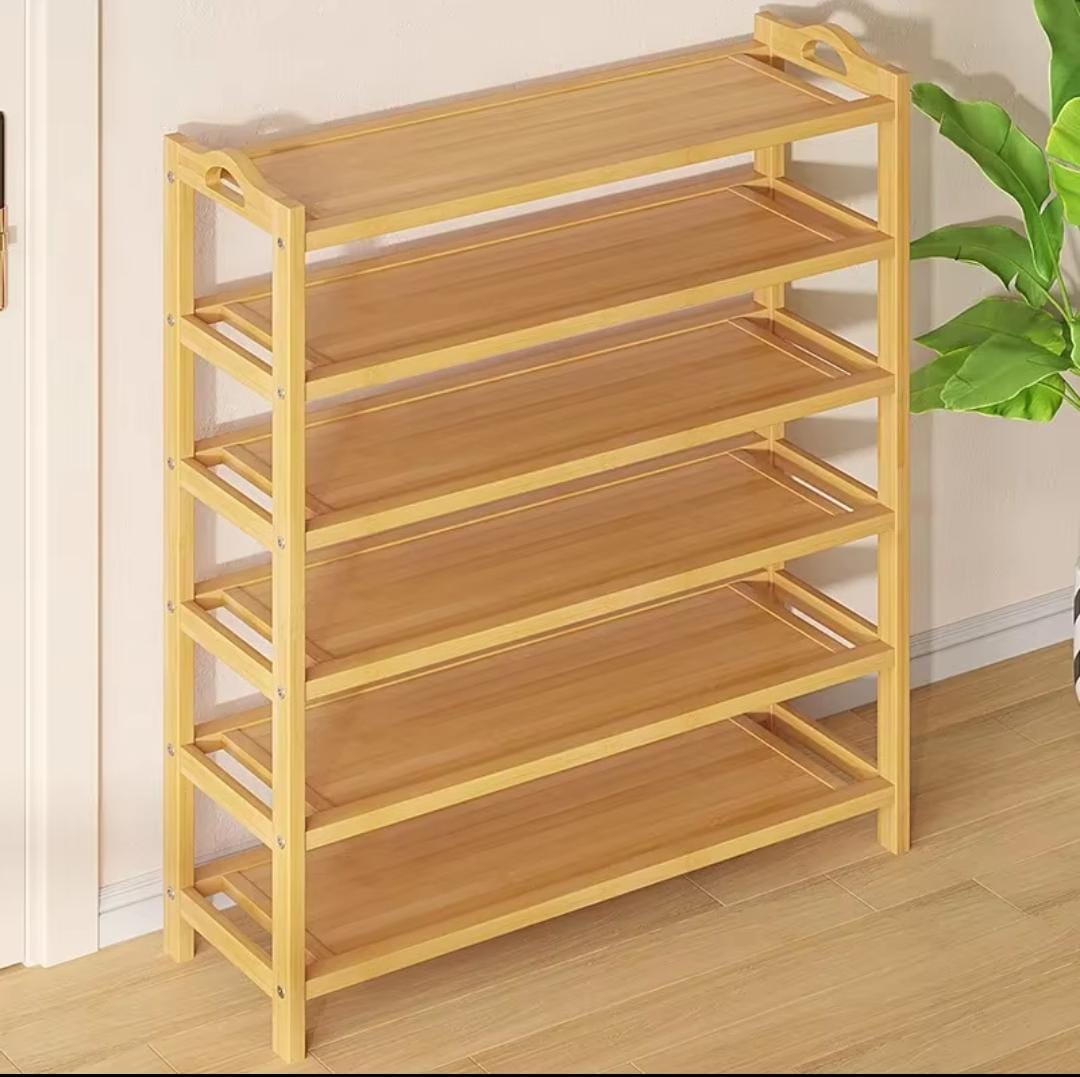 6 Layer Bamboo shoe rack  | - Elegant Households KE
