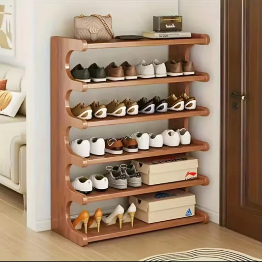 6 Layer Bamboo shoe rack | - Elegant Households KE