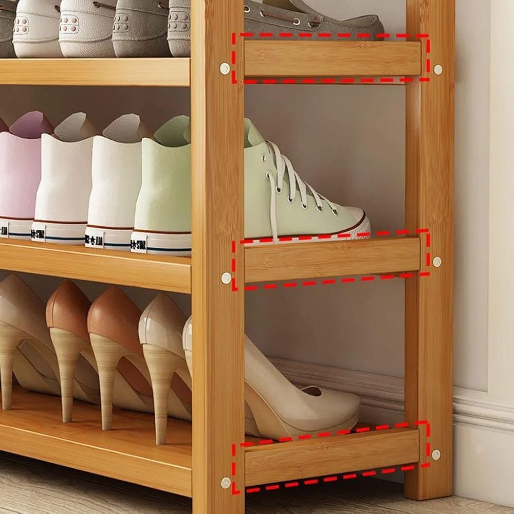 6 Layer Bamboo shoe rack  | - Elegant Households KE