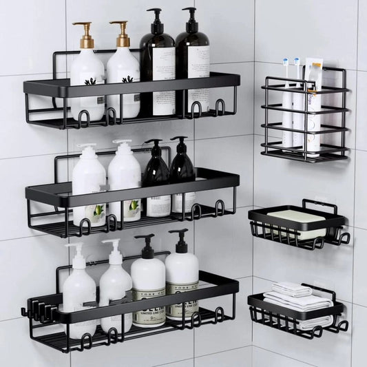 6 - Pack Shower Shelves Caddy Set | - Elegant Households KE